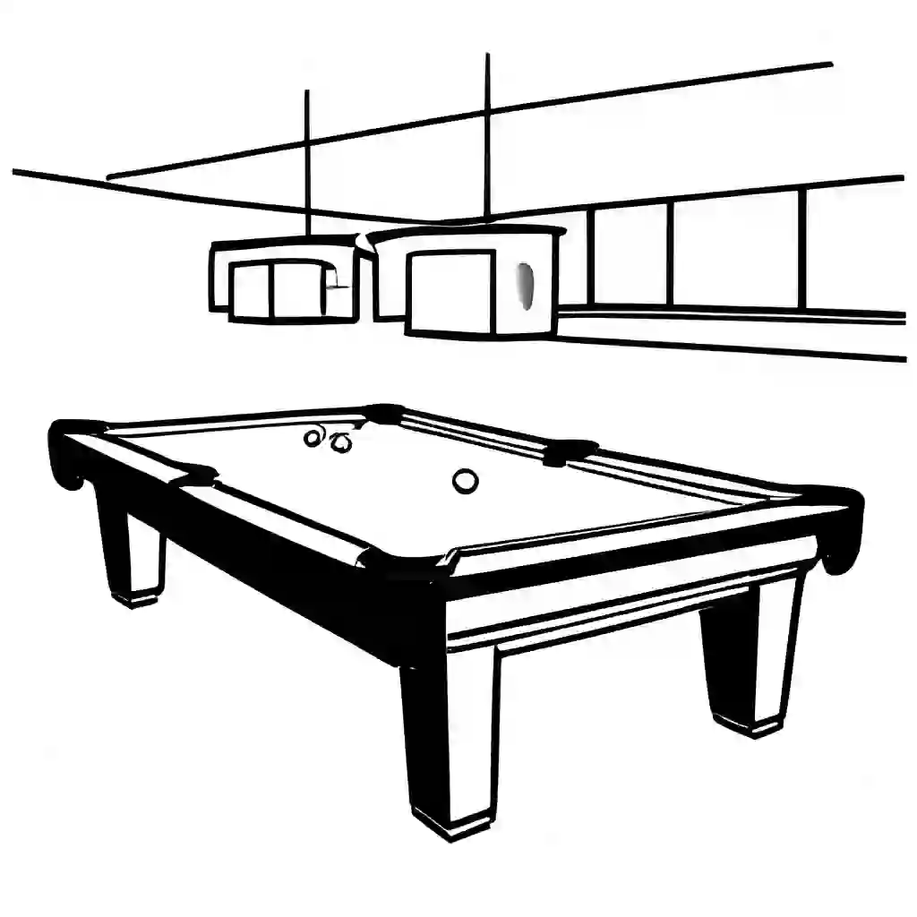 Pool Table coloring pages